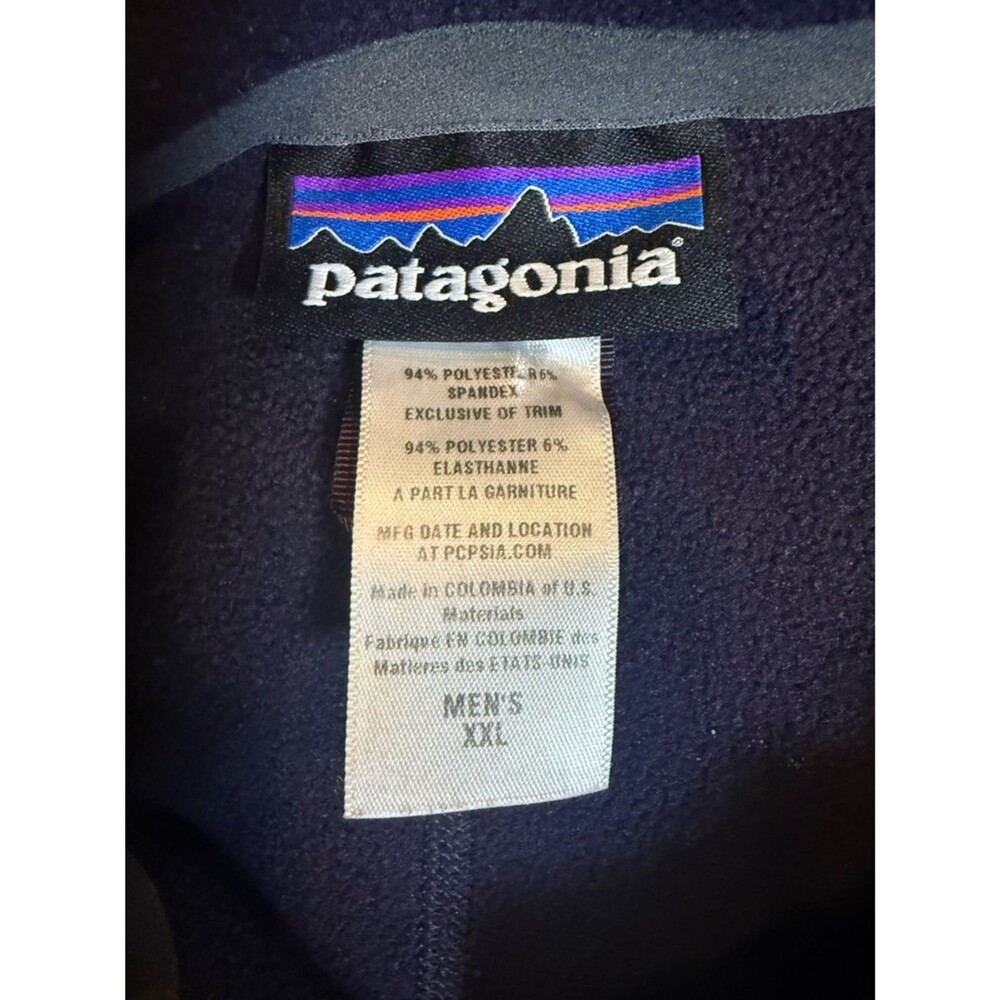 Patagonia Polartec Power Dry 1/4 Zip Pullover Mens XL Blue Performance Fleece - Picture 8 of 12